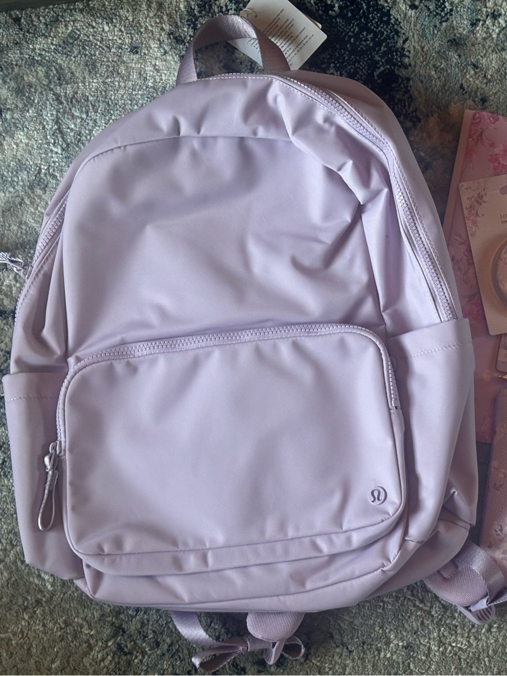 lululemon athletica Everyday Backpack LILAC PLAY (purple Lavender color) nwt 22L